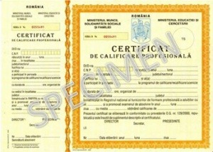 certificat calificare